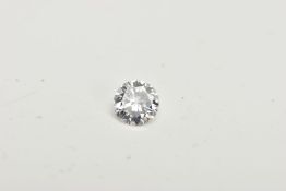 A LOOSE ROUND BRILLIANT CUT DIAMOND, colour assessed as G-H, clarity assessed as I1, estimated