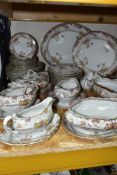 A LATE VICTORIAN FIFTY SIX PIECE F WINKLE & CO DINNER SERVICE, in the Conway pattern, many pieces