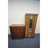 A VICTORIAN CHEST OF TWO SHORT OVER THREE LONG DRAWERS, width 97cm x depth 48cm x height 106cm (