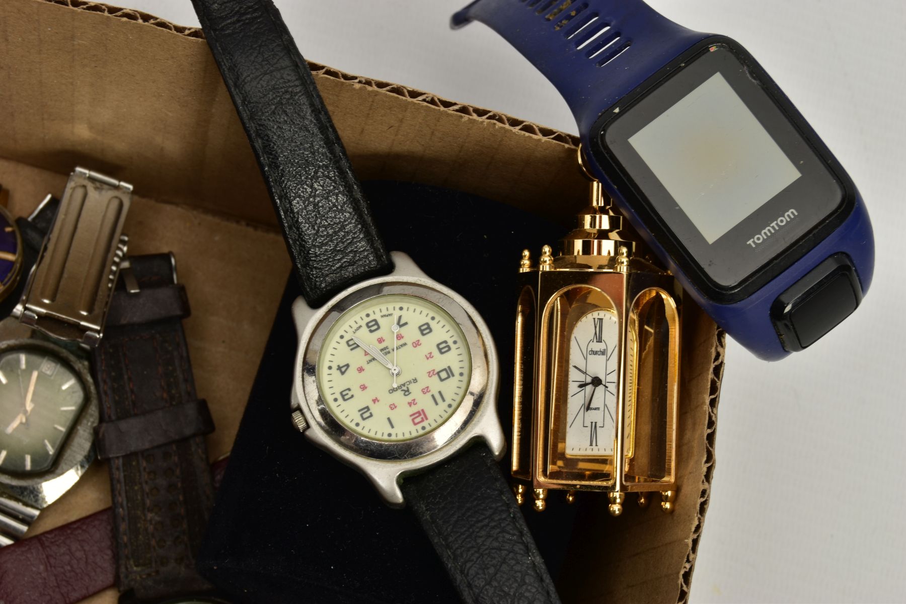 A BOX OF ASSORTED FASHION WRISTWATCHES, to include quartz watches, digital watches, with names to - Image 2 of 4