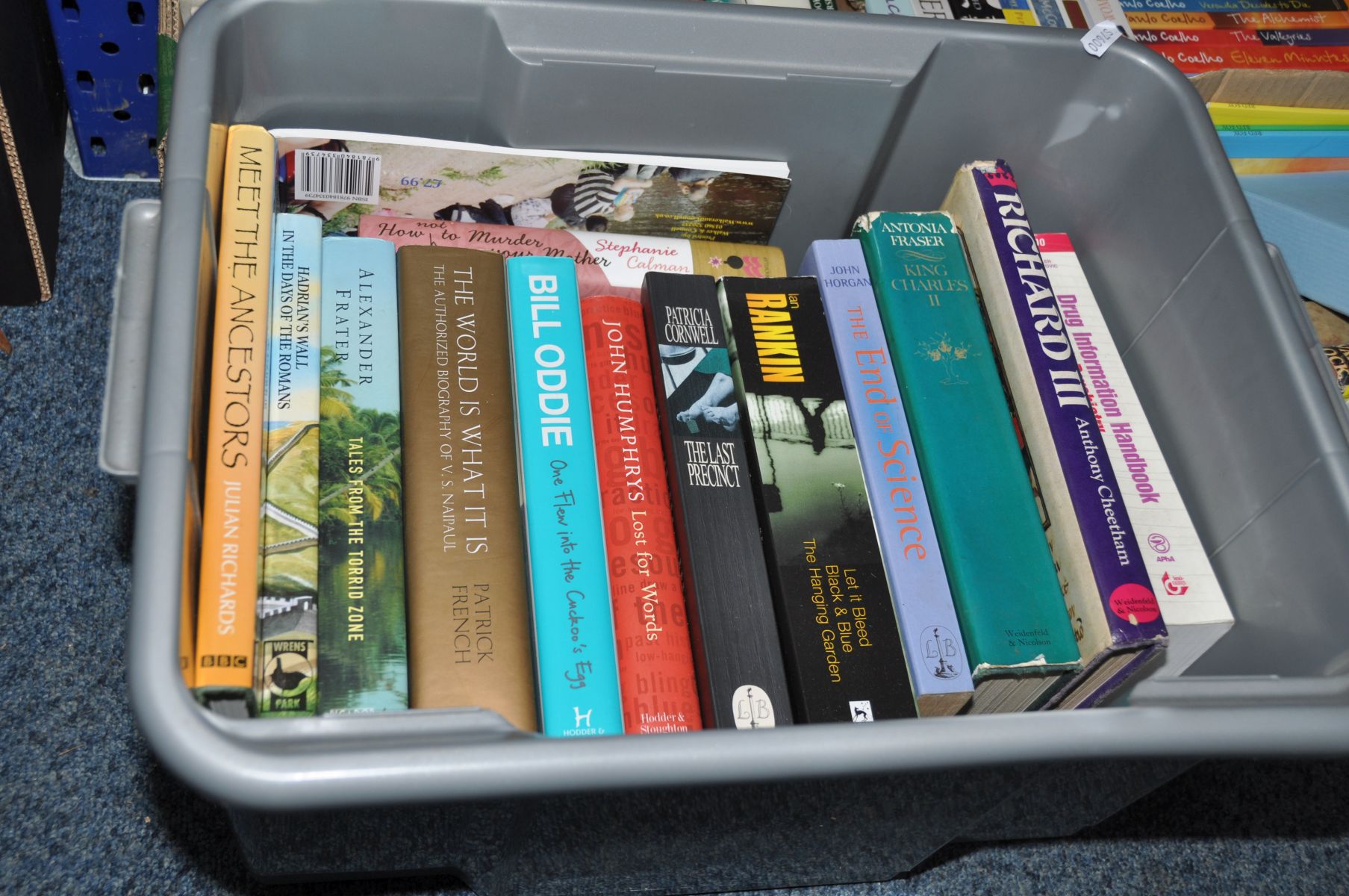 EIGHT BOXES OF HARDBACK AND PAPERBACK BOOKS, including cookery, baking, novels, hobbies, - Image 5 of 5
