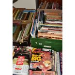 FOUR BOXES OF WOODWORK BOOKS, approximately ninety books about carpentry, tools, DIY and a few