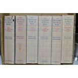 WINSTON S CHURCHILL 'THE SECOND WORLD WAR', six volume set, all first editions, first five volumes