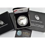 A USA 2019 50TH ANNIVERSARY COMMEMORATIVE SILVER DOLLAR PROOF OF APOLLO 11, in box of issue with C.