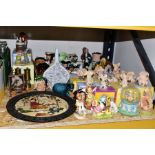 A BOX AND LOOSE CERAMICS, ORNAMENTS ETC, to include three Hummel figurines, a Miranda C Smith