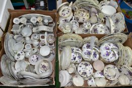THREE BOXES OF HAMMERSLEY VICTORIAN VIOLETS AND OTHER CERAMIC WARES, to include approximately one