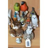 ORNAMENTAL BIRD AND MOUSE SCULPTURES, to include a Royal Copenhagen Owl and a mouse, Bing & Grondhal