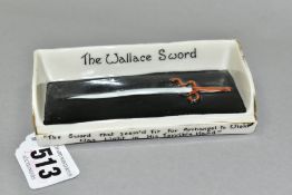 WILLIAM WALLACE INTEREST, a Carlton China crested ware ornament 'The Wallace Sword', approximate
