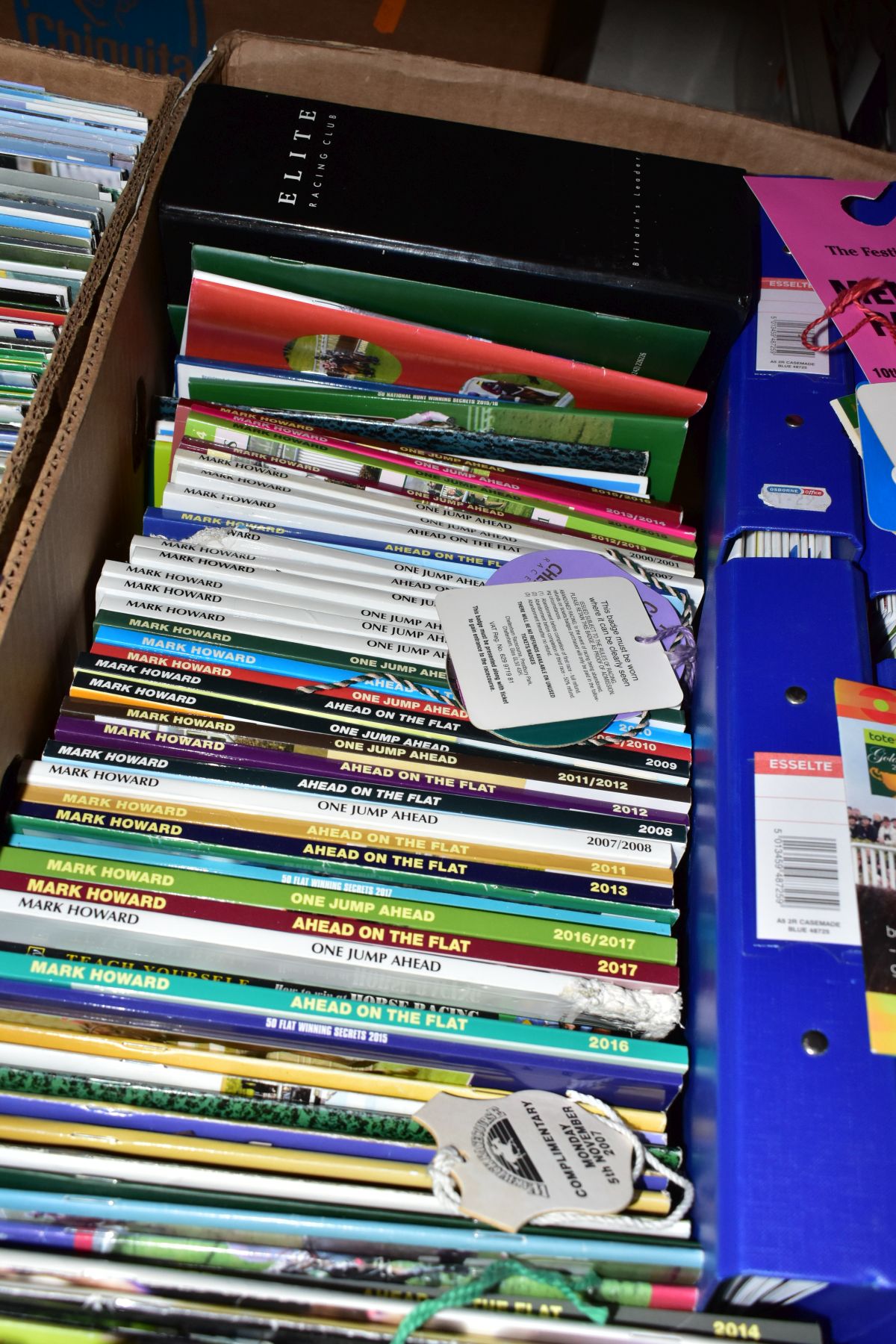 FOUR BOXES OF HORSE RACING BOOKS AND EPHEMERA, seventeen books with titles to include jockeys' - Image 2 of 5