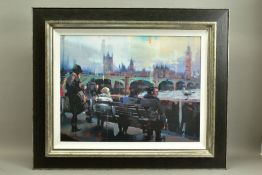 CHRISTIAN HOOK (BRITISH 1971) 'EMBANKMENT', a signed artist proof print of a London cityscape, 4/20,