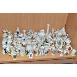 A QUANTITY OF CRESTED WARES TO INCLUDE 25 PIECES BY WH GOSS, other brands include Shelley, Arcadian,