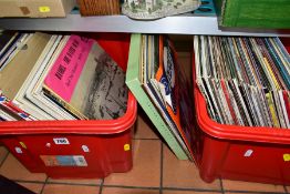 TWO TUBS OF LP RECORDS, to include classical recordings by Vivaldi, Mozart, Tchaikovsky, Rossini,