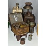 VINTAGE PETROL LAMPS, HEATER AND STOVE ETC, comprising a Radius No21 stove and accessories,