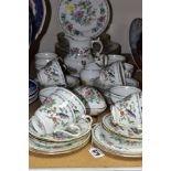 AN AYNSLEY PEMBROKE PATTERN PART DINNER SERVICE, comprising eight dinner plates (all seconds, one