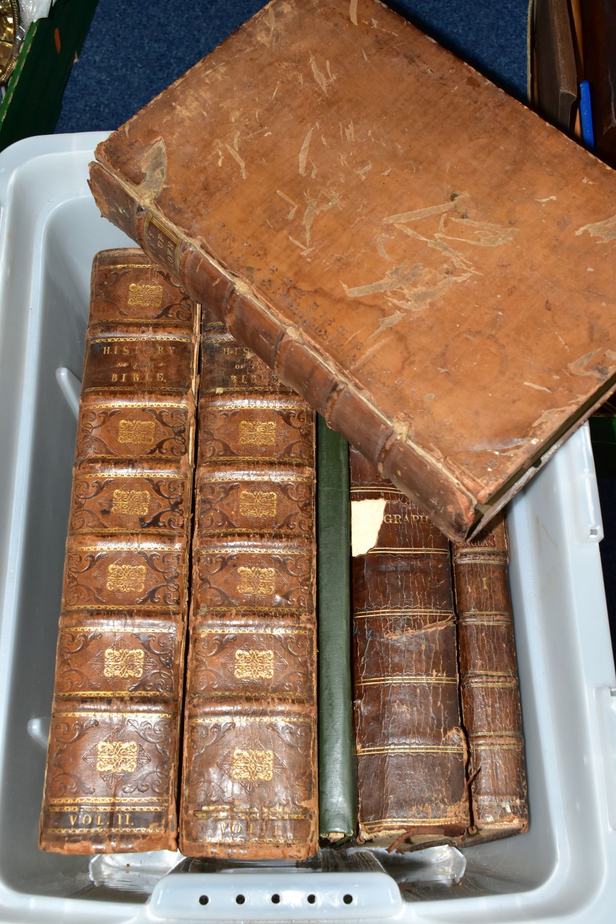 A BOX OF SIX ANTIQUARIAN BOOKS, comprising 'The History and Antiquities of the See and Cathedral