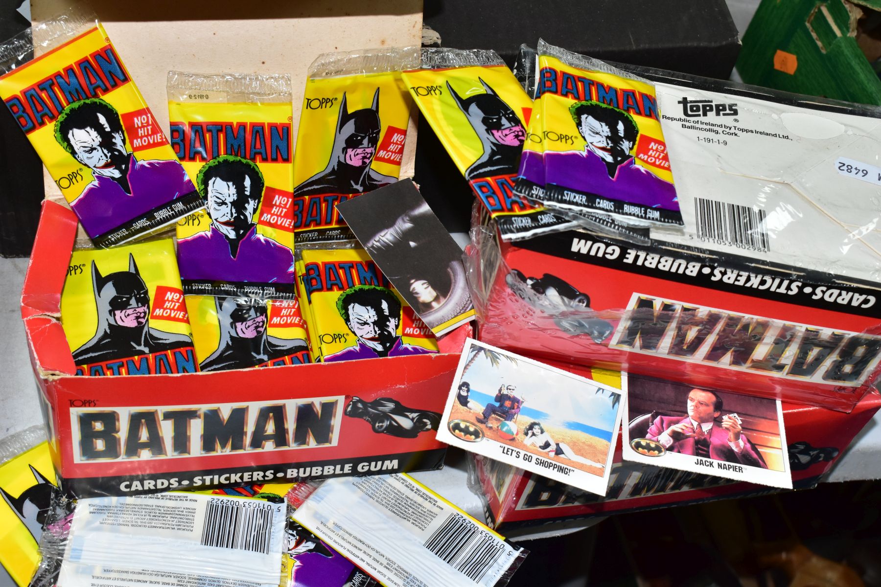 THREE BOXES OF TOPPS BATMAN THE MOVIE CARDS FROM 1989, two are unopened and still factory sealed - Image 2 of 2