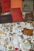 TWO BOXES OF CIGARETTE CARDS IN ALBUMS AND LOOSE, to include Ogden's British Birds Eggs, Carreras