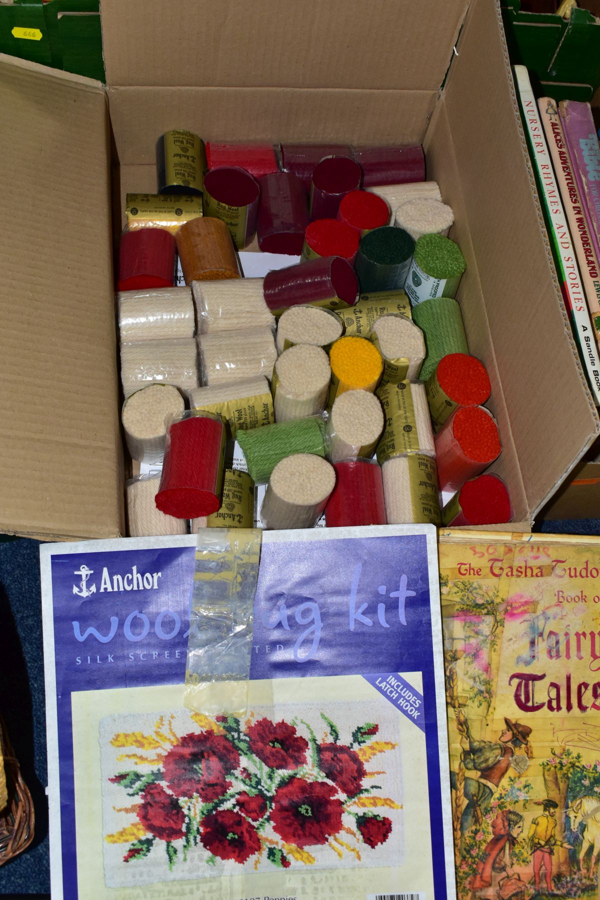 FIVE BOXES AND LOOSE BOOKS, CDS, DVDS, RUG MAKING KITS AND SUNDRY ITEMS, to include seventy books - Image 4 of 14