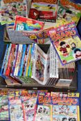 TWO BOXES OF BEANO COMICS AND ANNUALS ETC, to include a run of comics from 2002 to 2009, Beano