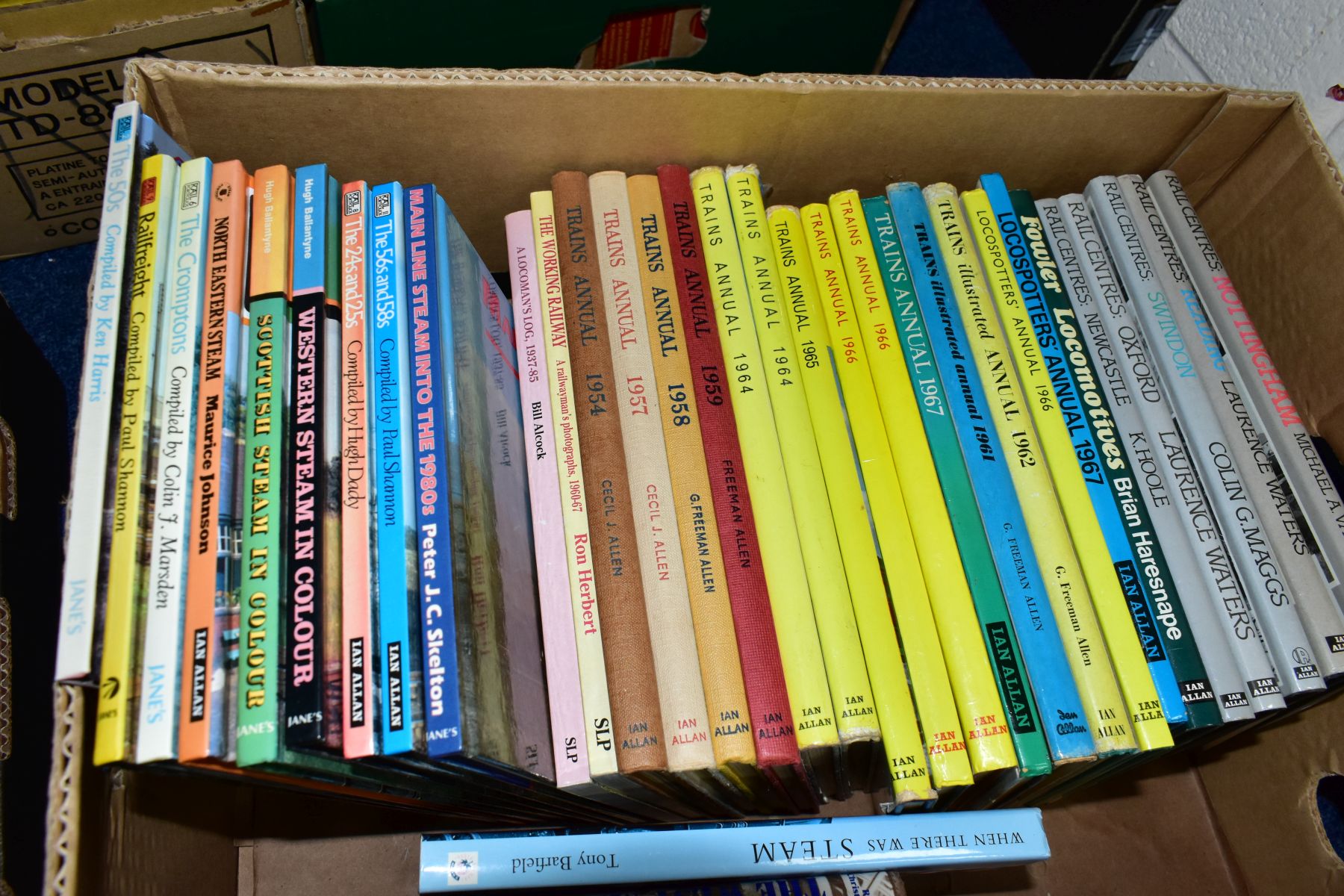 TWO BOXES OF RAILWAY RELATED HARDBACK AND PAPERBACK BOOKS, approximately sixty titles, including - Image 3 of 3