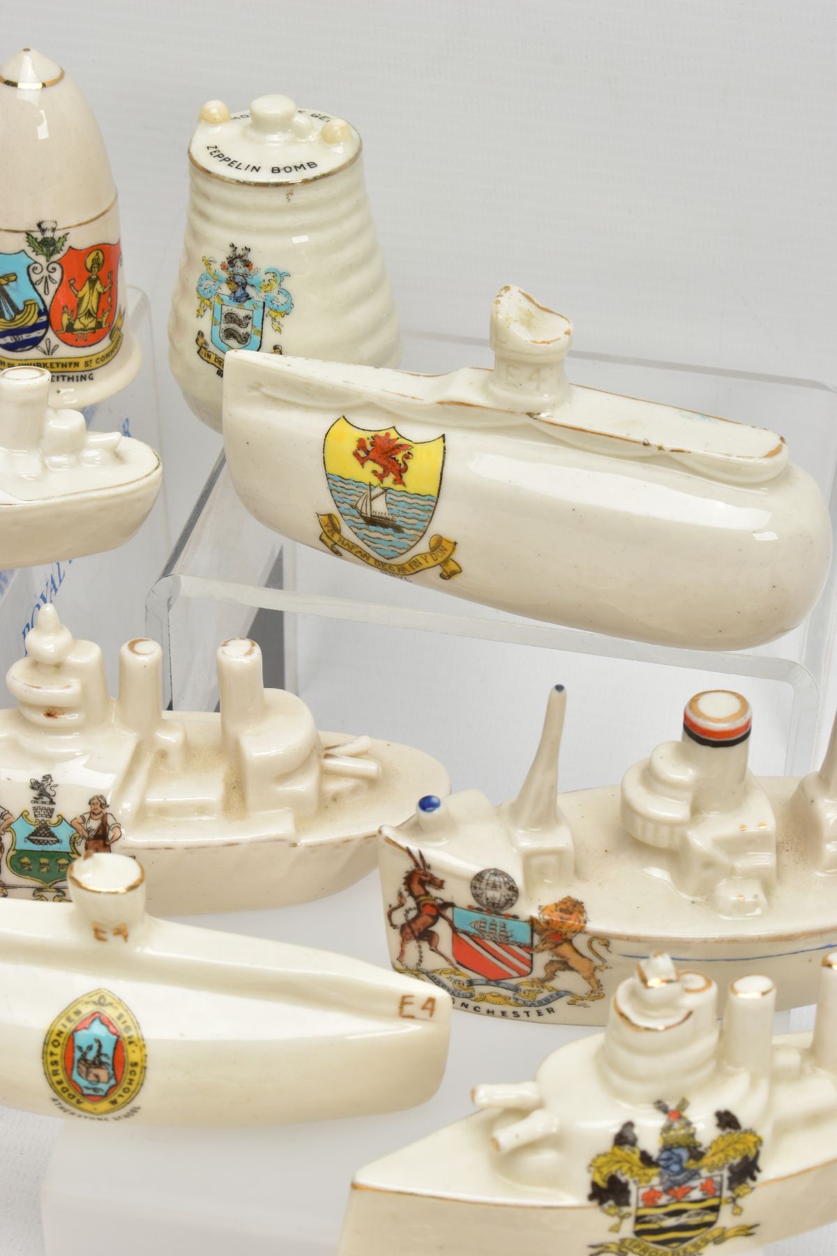 A COLLECTION OF WORD WAR I CRESTED CHINA, manufactured by Carlton, Swan, Willow, Victoria, - Image 4 of 14