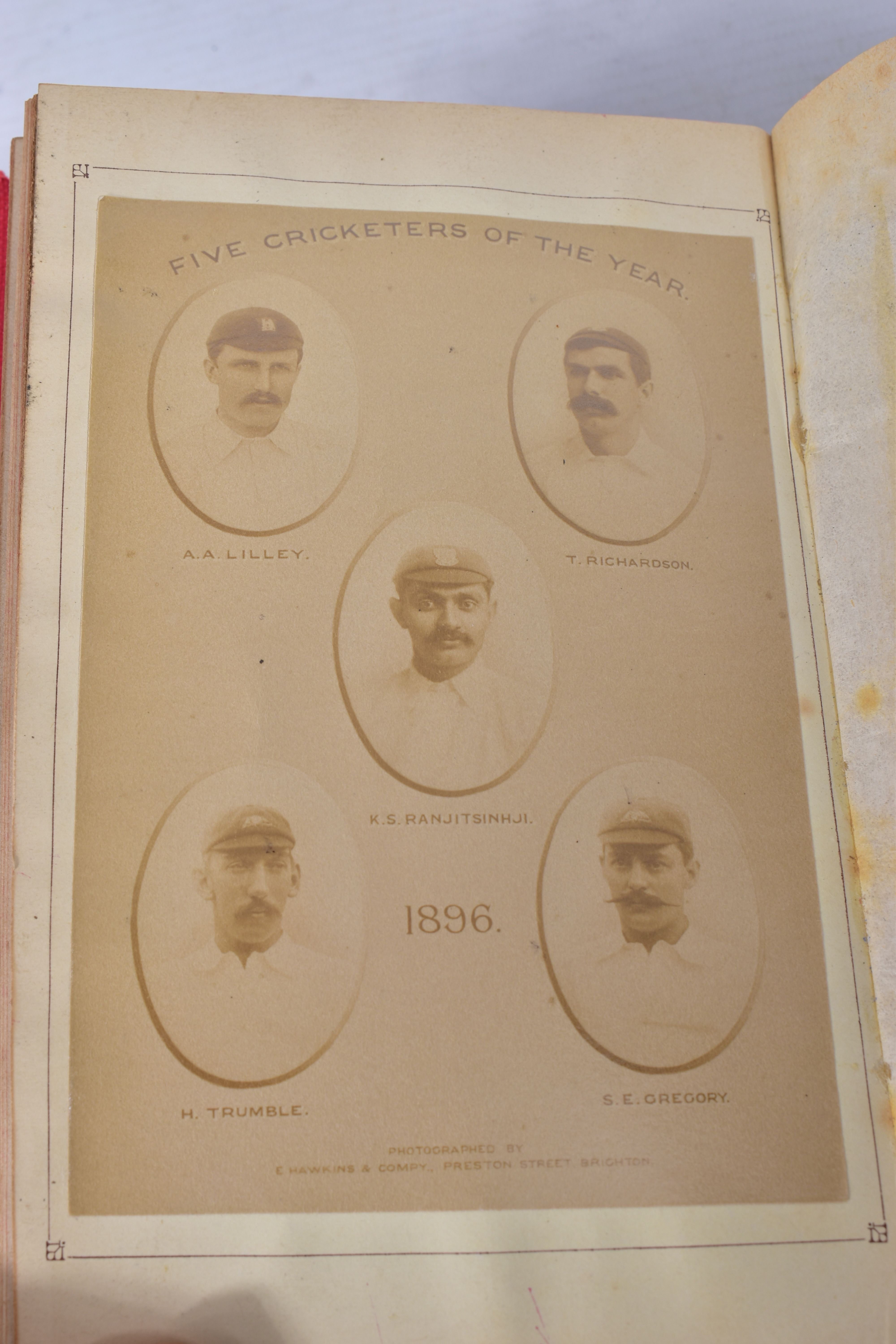 WISDEN; John Wisden's Cricketers' Almanack for 1897, 34th edition, photographic plate intact, red - Image 7 of 7