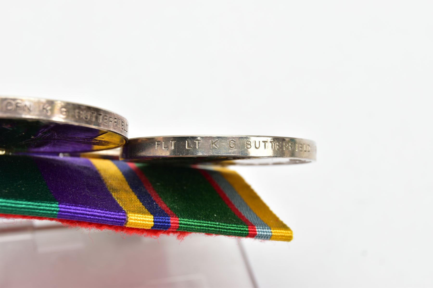 GENERAL SERVICE(CANAL ZONE BAR) & CADET FORCES MEDAL PAIR, on a jacket pocket wearing slide, GSM - Image 5 of 6