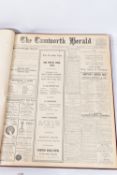 THE TAMWORTH HERALD, an Archive of the Tamworth Herald Newspaper from 1928, the newspapers are bound