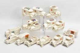 A COLLECTION OF WORLD WAR I CRESTED CHINA, manufactured by Victoria, Botolph, Grafton, Arcadian,