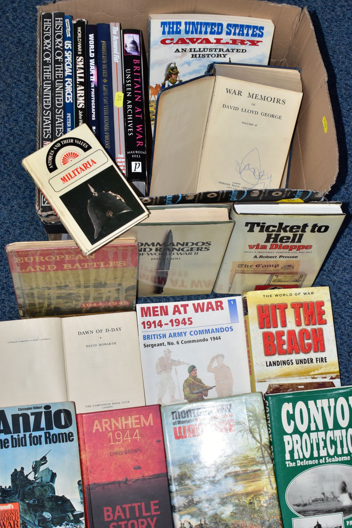 A SMALL COLLECTION OF MILITARY BOOKS, nineteen in number only one is softback, general subjects, - Image 2 of 2