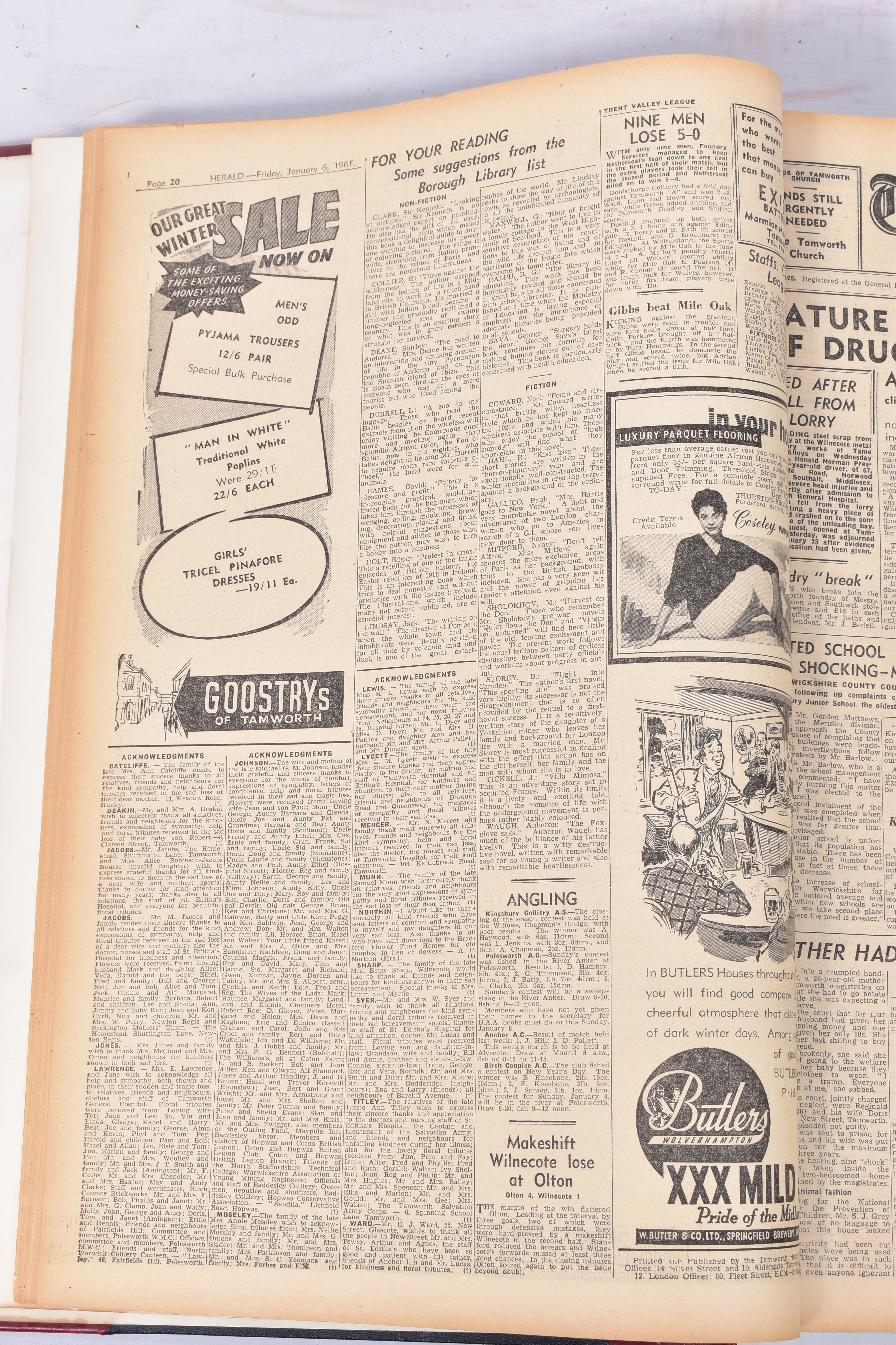 THE TAMWORTH HERALD, an Archive of the Tamworth Herald Newspaper from 1961, the newspapers are bound - Image 5 of 11