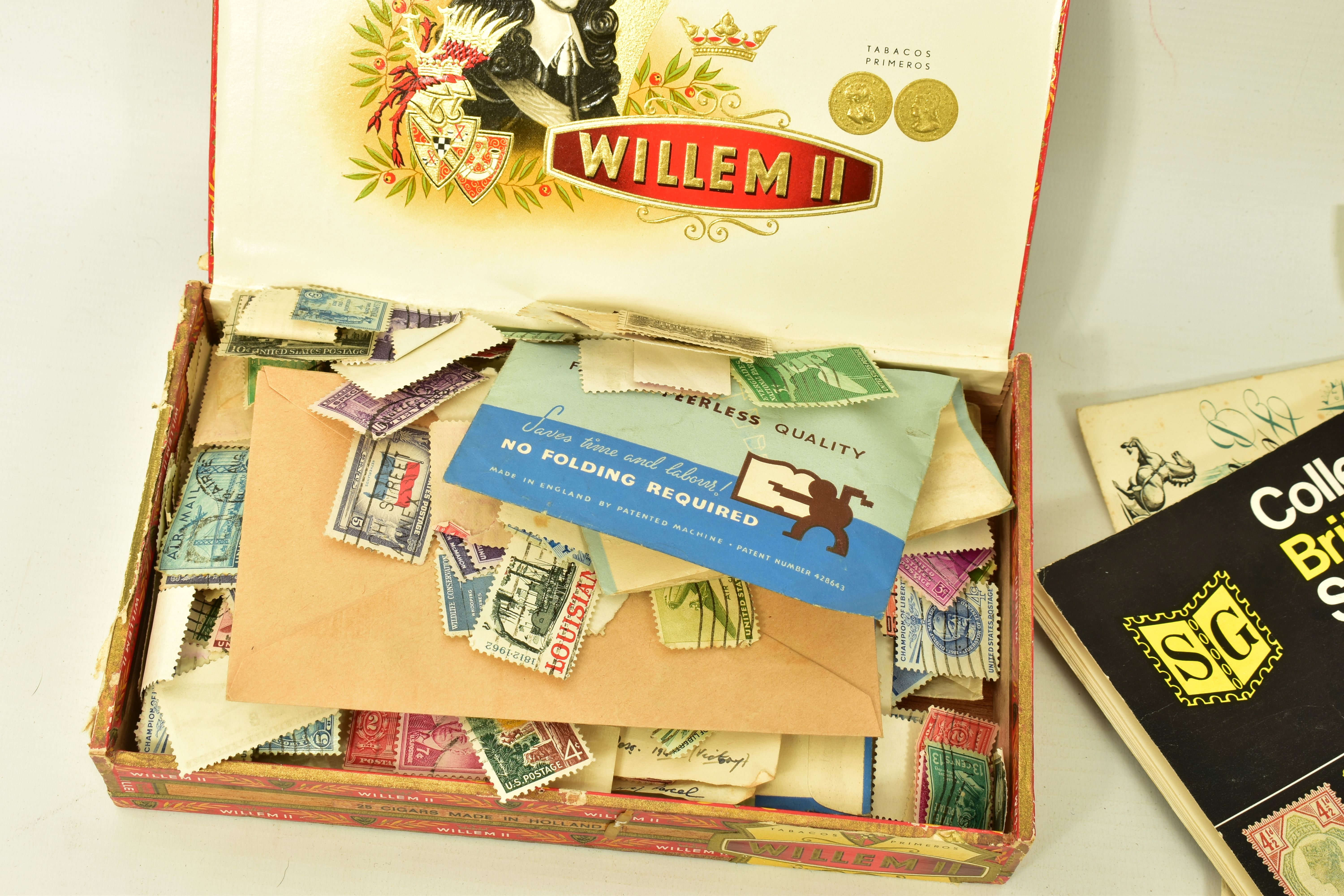 SMALL BOX AND BAG OF STAMPS, in five albums and loose in packets, we note GB from early line - Image 8 of 10