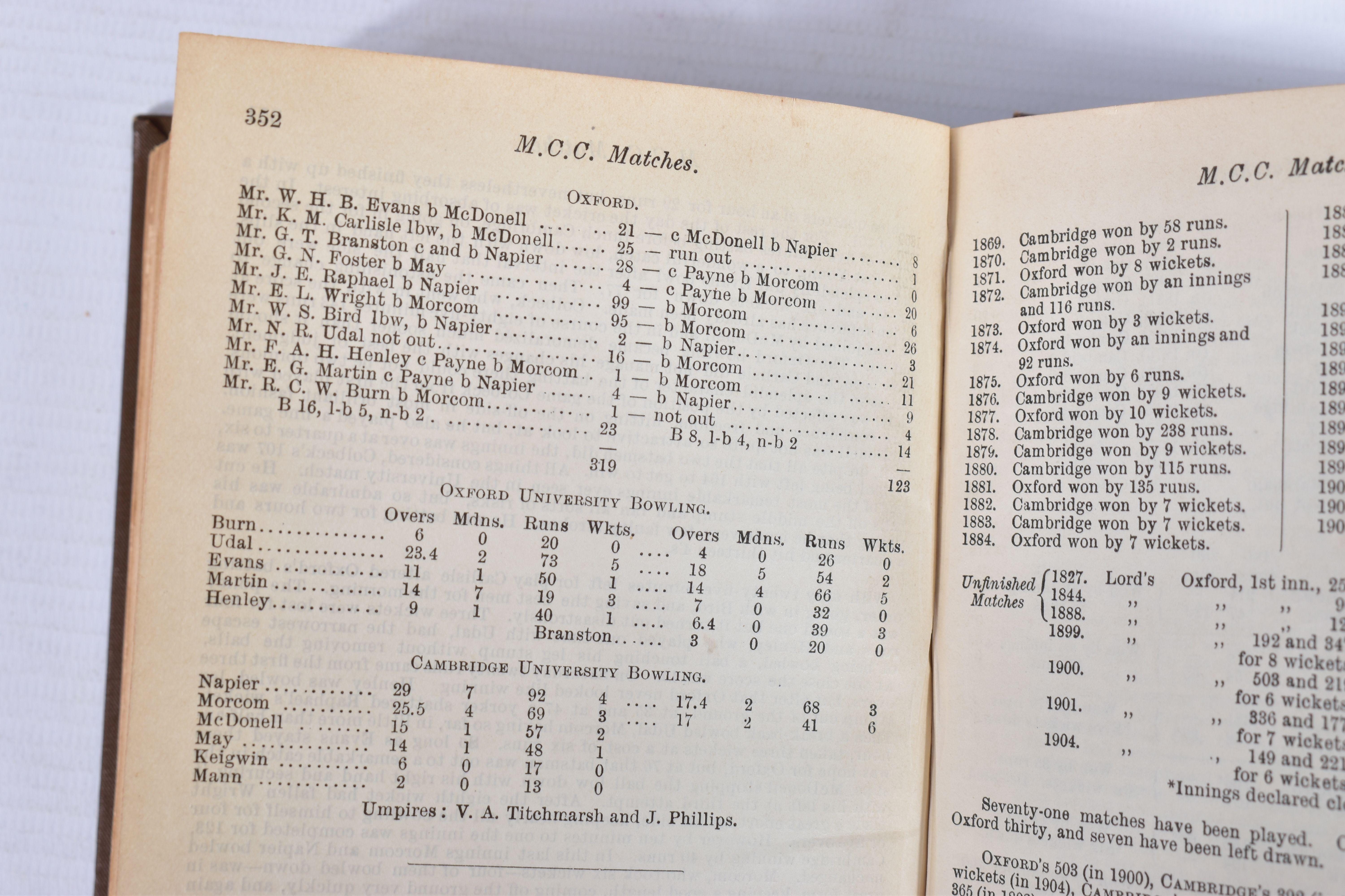 WISDEN; John Wisden's Cricketers' Almanack for 1906, 43rd edition, photographic plate intact, - Image 5 of 7