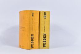 WISDEN CRICKETERS' ALMANACK 1948 AND 1949, 85th and 86th editions, original limp cloth covers, good