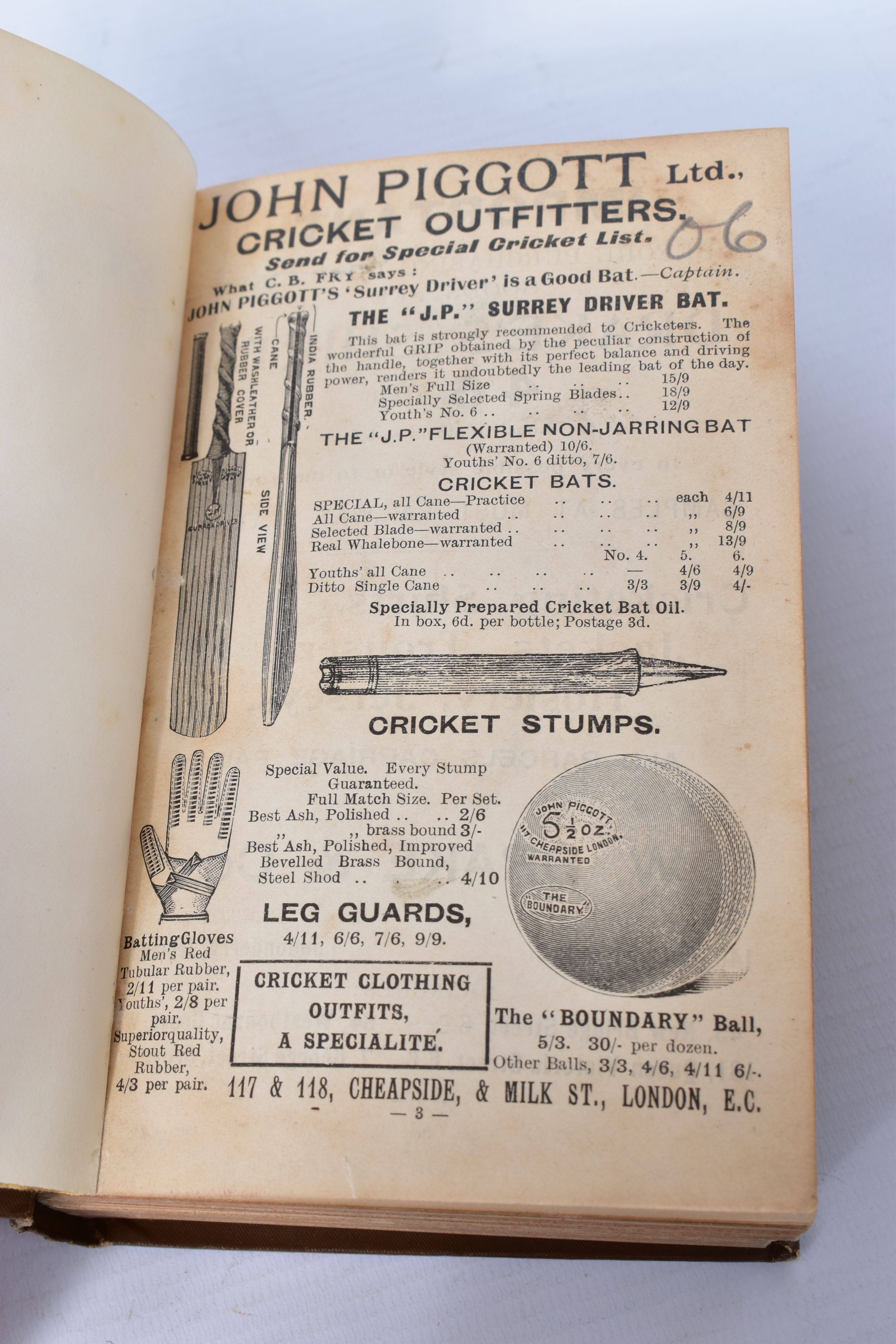 WISDEN; John Wisden's Cricketers' Almanack for 1906, 43rd edition, photographic plate intact, - Image 3 of 7