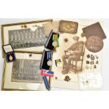 A WORLD WAR ONE ARCHIVE OF MEDALS, DEATH PLAQUE, PHOTOS, etc to include, WWI Victory Medal named