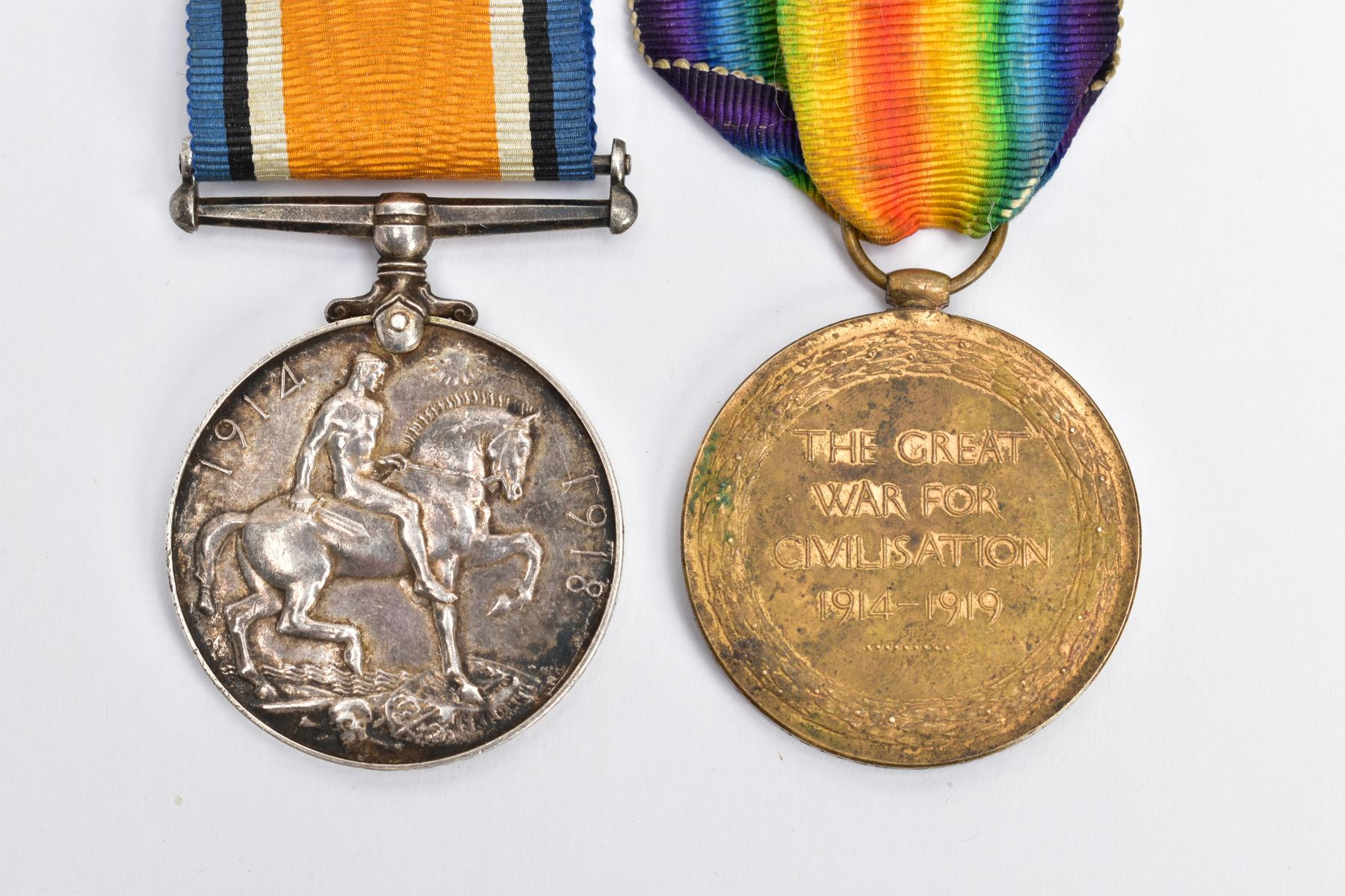 BRITISH WAR & VICTORY MEDAL PAIR, named to T-393982 Pte J.A.Heaton Army Service Corps, medals are - Image 3 of 6