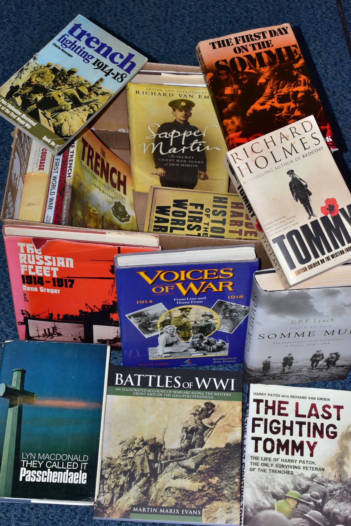A SMALL COLLECTION OF MILITARY BOOKS, fourteen in number, only one is paperback, Subject WWI, Army - Image 2 of 2