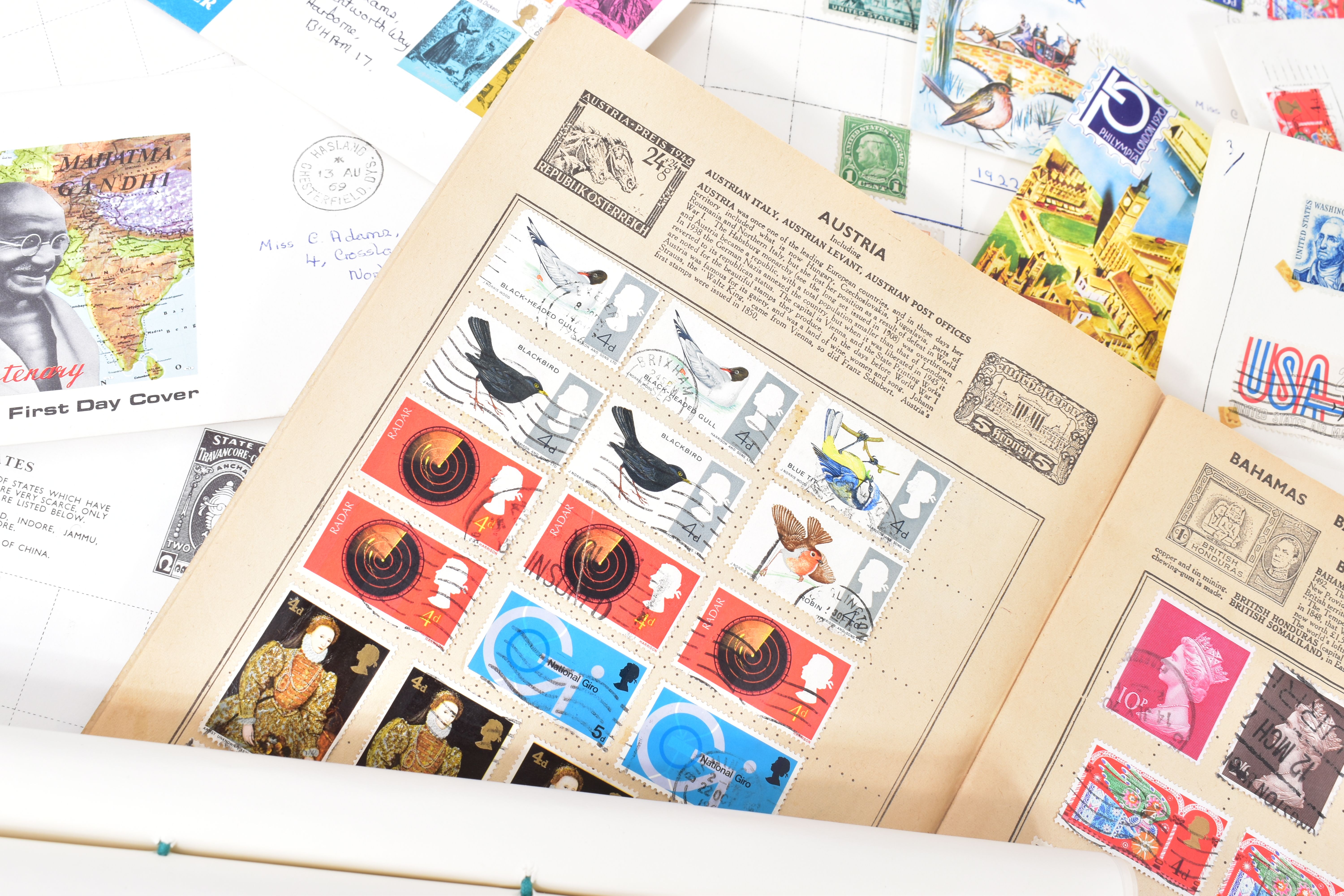 COLLECTION OF STAMPS IN FOUR ALBUMS and a range of GB first day covers - Image 2 of 8