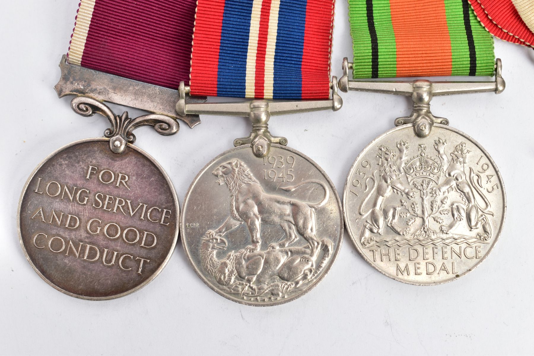 A GROUP OF SIX WORLD WAR TWO MEDALS, on a wearing Bar, to include 1939-45, Africa (1st Army Bar) - Image 5 of 5