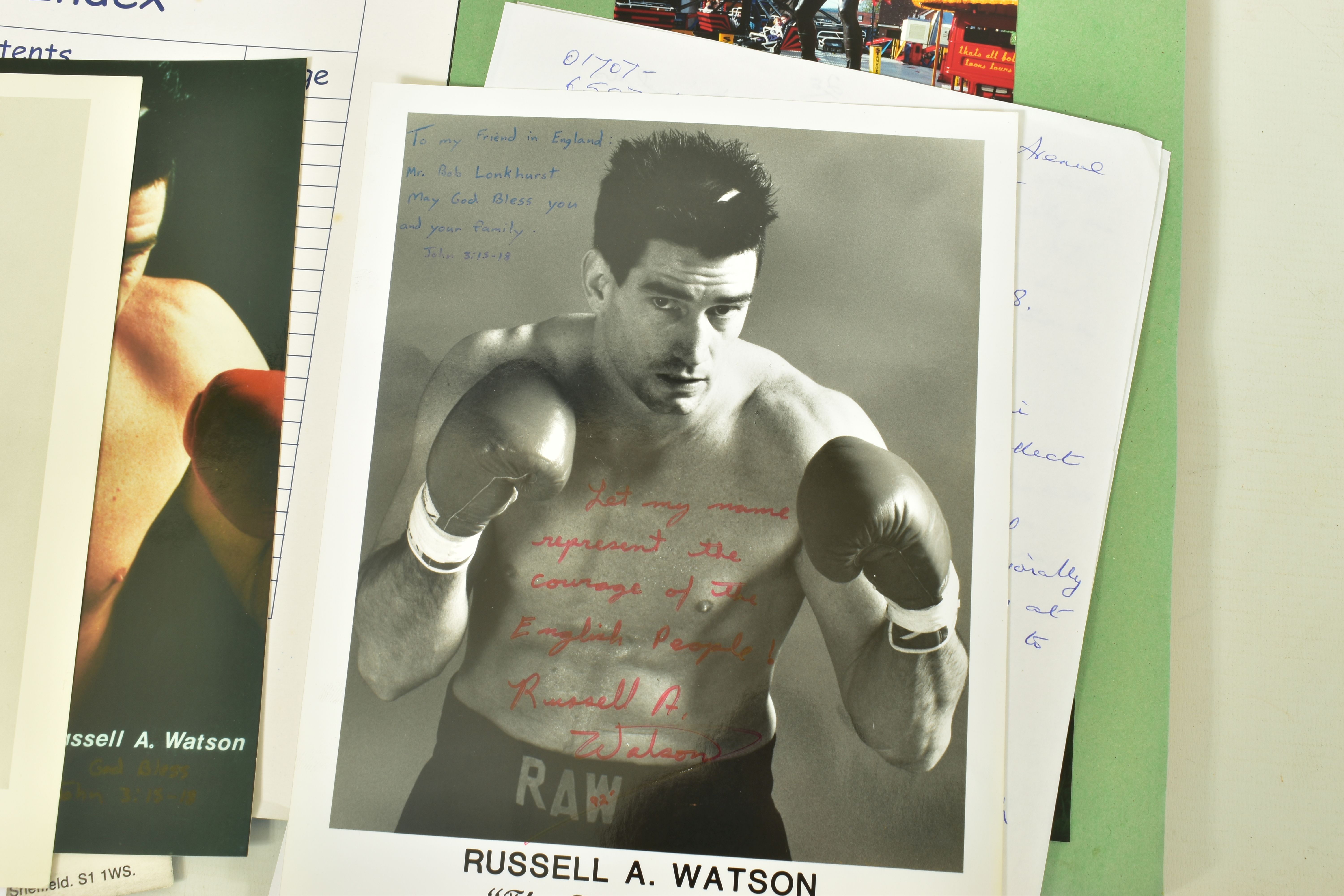 BOXING MEMORABILIA, one Scrapbook containing an impressive list of Autographs including JOE - Image 6 of 16