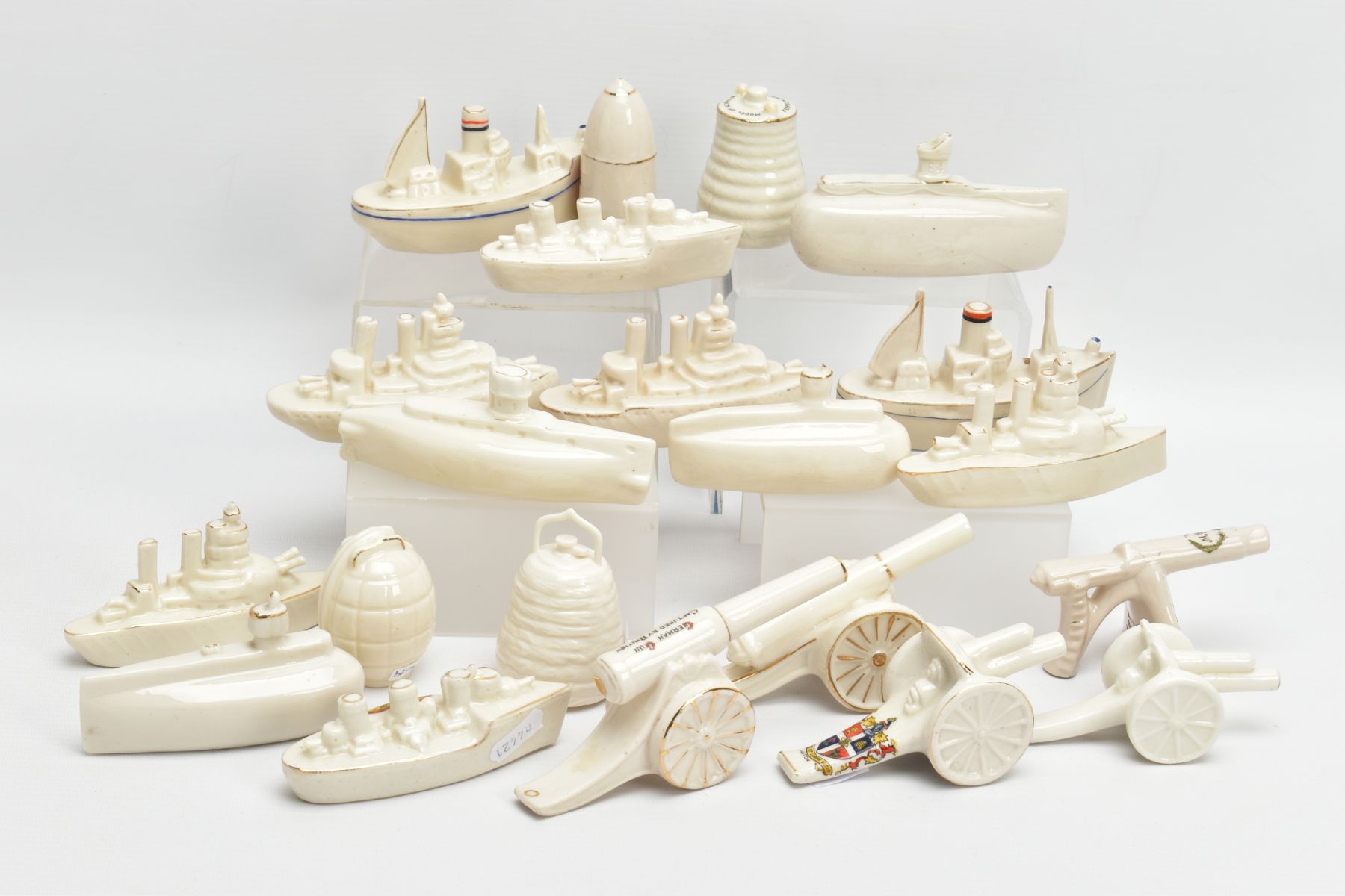 A COLLECTION OF WORD WAR I CRESTED CHINA, manufactured by Carlton, Swan, Willow, Victoria, - Image 11 of 14