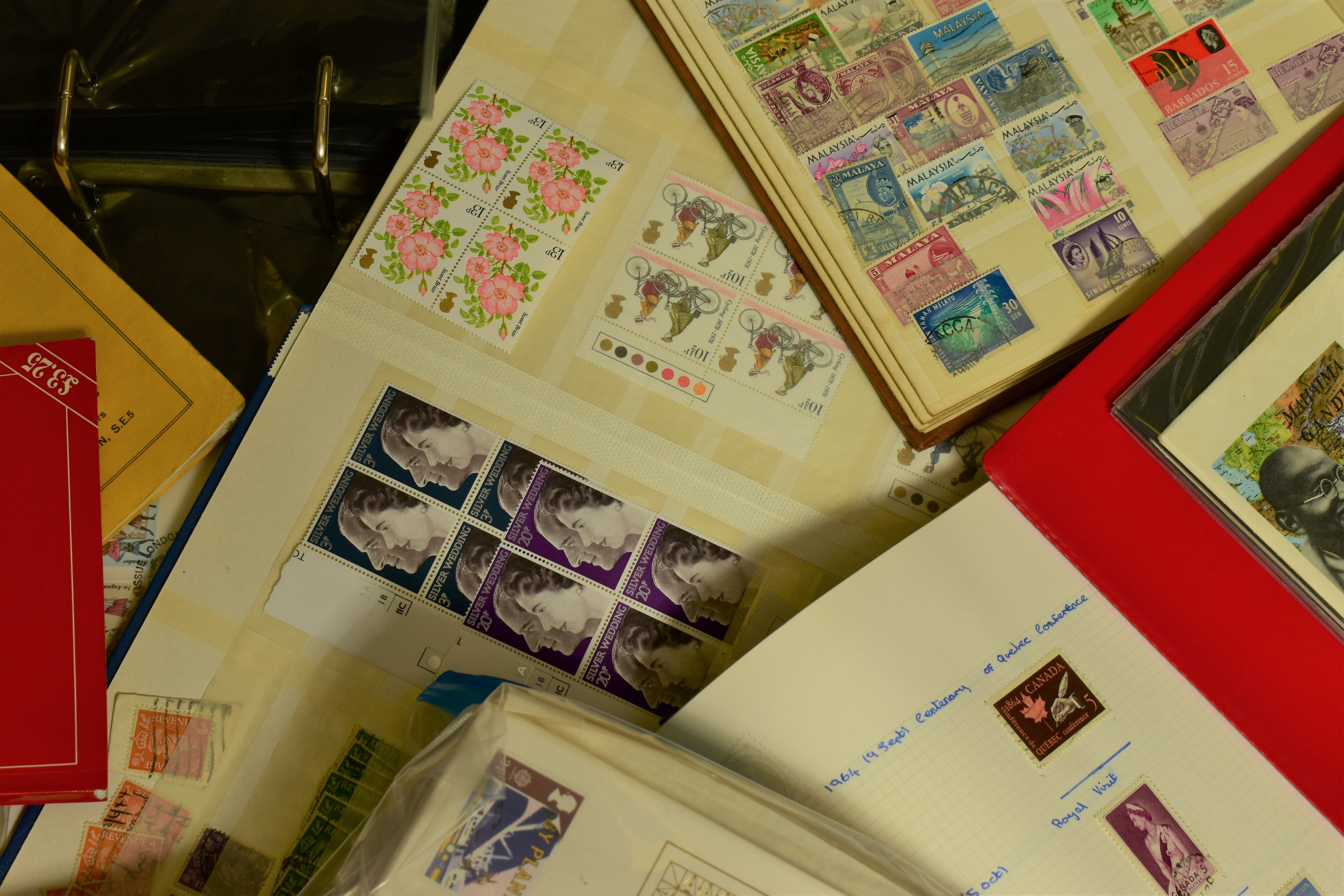 WELL FILLED BOX OF STAMPS, often as covers in six albums and loose in packets, we note 1970s-80s - Image 5 of 10