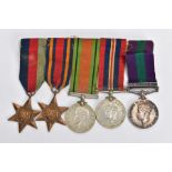 A GROUP OF WORLD WAR TWO MEDALS INCLUDING GENERAL SERVICE MEDAL, to include 1939-45, Burma Stars,