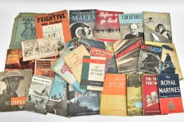 A BOX CONTAINING A NUMBER OF WORLD WAR TWO PERIOD, thirty one in number, books and soft cover