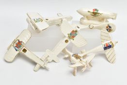 A COLLECTION OF WORLD WAR I CRESTED CHINA, manufactured by Arcadian, Shelley, Savoy, Willow Art,