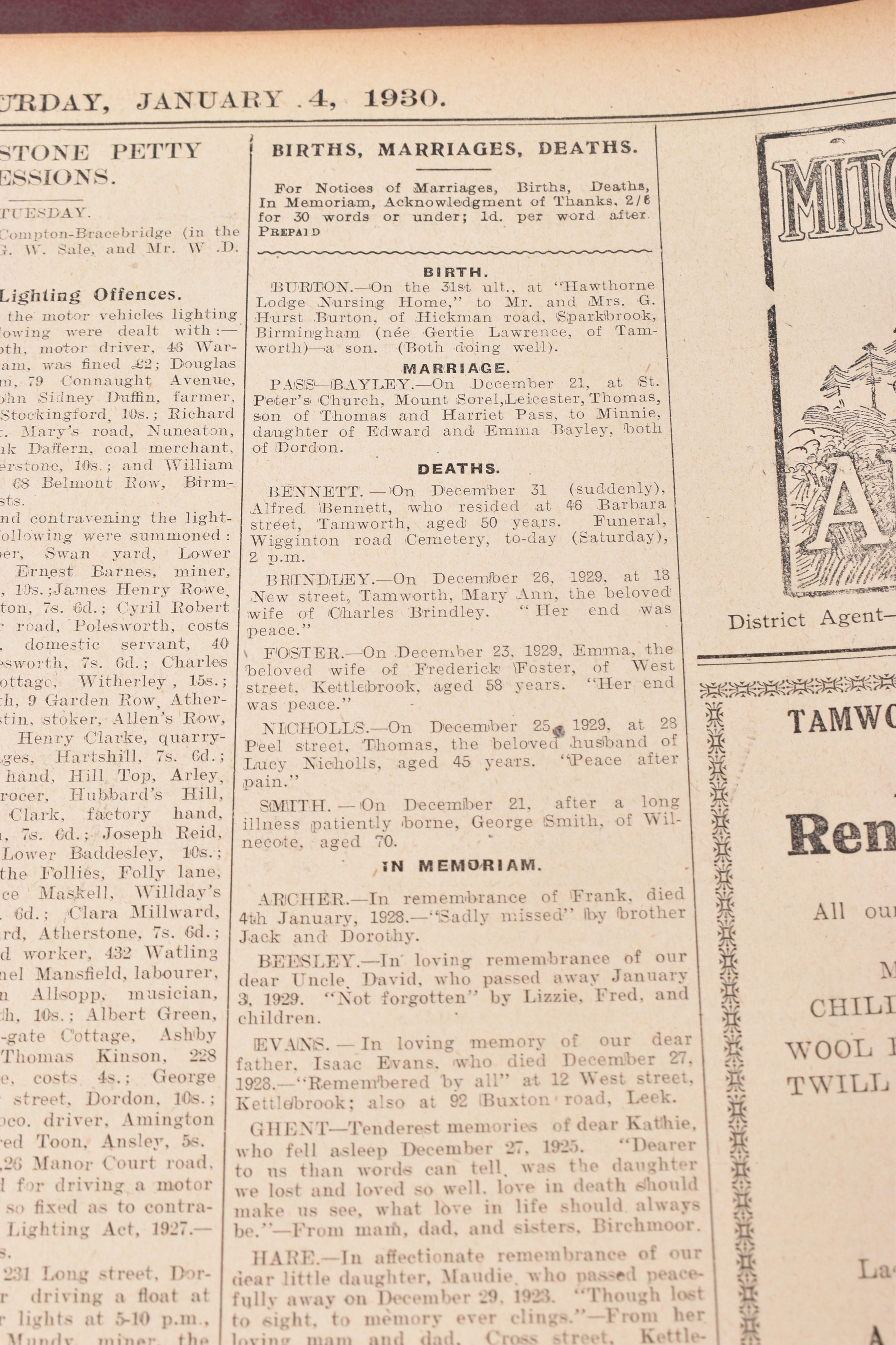 THE TAMWORTH HERALD, an Archive of the Tamworth Herald Newspaper from 1930, the newspapers are bound - Image 5 of 11