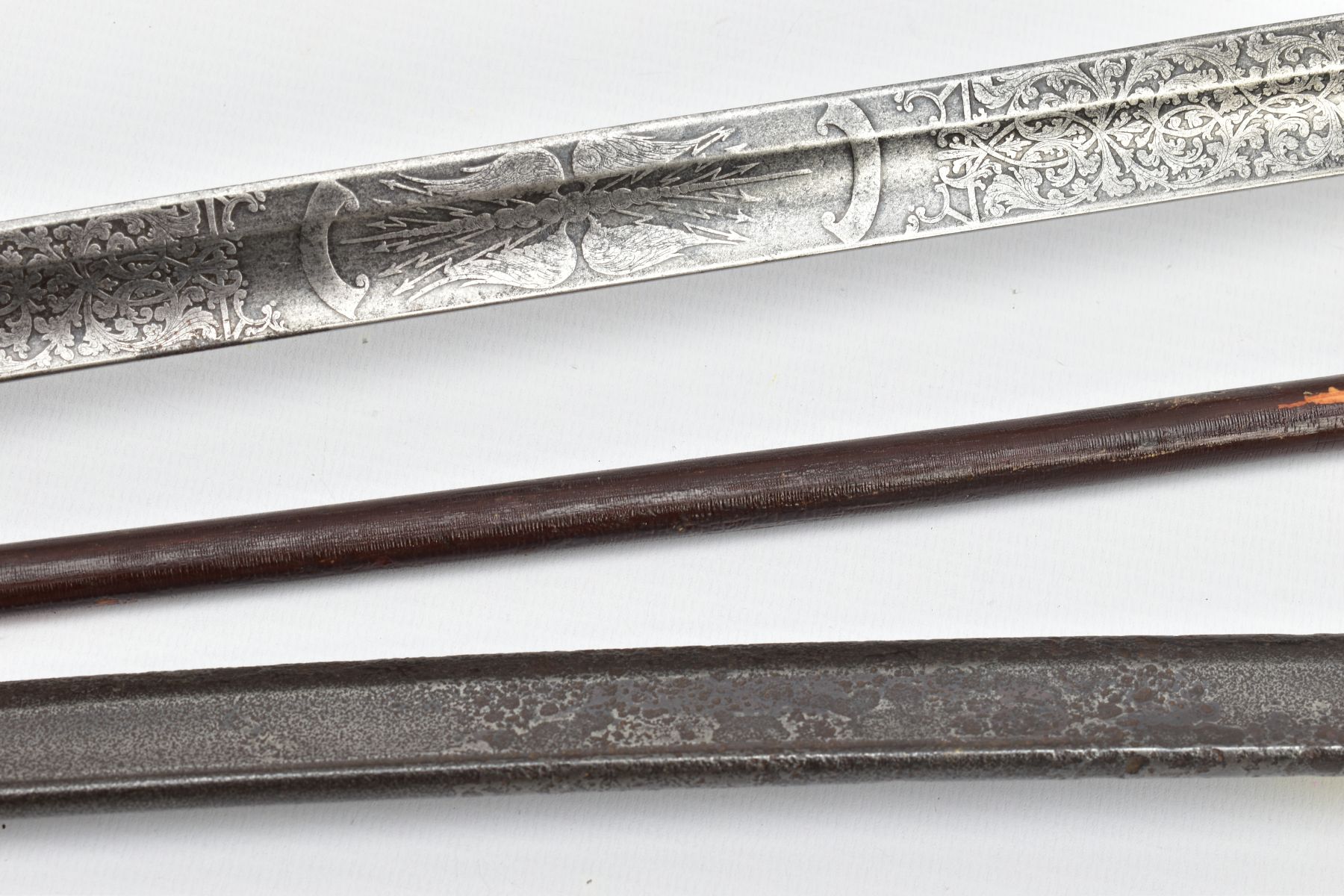 TWO MILITARY SWORDS AND OFFICERS SWAGGER STICK, a Royal Artillery officers sword by Henry - Image 5 of 21