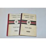 CRICKET YEARBOOKS - SOMERSET, Two Somerset County Cricket Club Yearbooks, 1931 and 1932, original