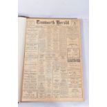 THE TAMWORTH HERALD, an Archive of the Tamworth Herald Newspaper from 1958, the newspapers are bound